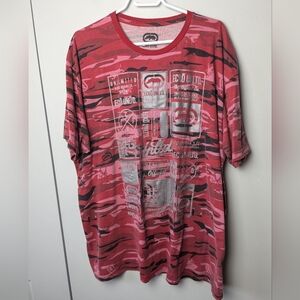Vintage Y2k ECKO UNLTD shirt For Men Size 2XL Camo Red Color